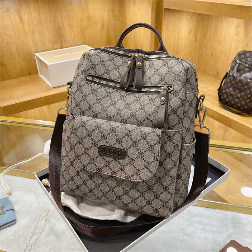 2023 new leisure backpack women's backpack printed schoolbag Versatile large capacity travel shoulder bag, Khaki
2023 new leisure backpack women's backpack printed schoolbag Versatile large capacity travel shoulder bag, Khaki