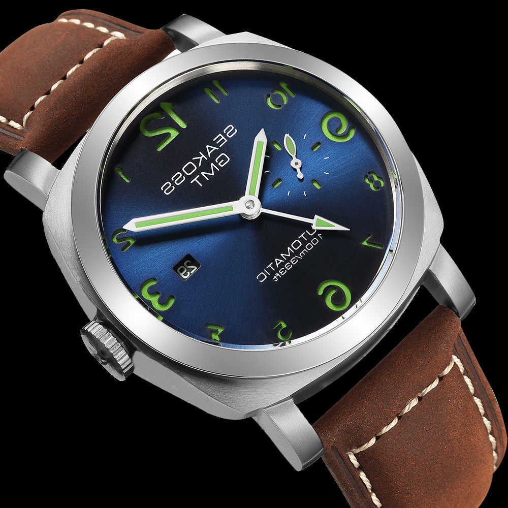 Wrist watch 10Bar GMT Diving Automatic Mechanical Men 1963 Seagull 2557 Movement Super Luminous Calendar Sapphire Wristwatch 
Wrist watch 10Bar GMT Diving Automatic Mechanical Men 1963 Seagull 2557 Movement Super Luminous Calendar Sapphire Wristwatch