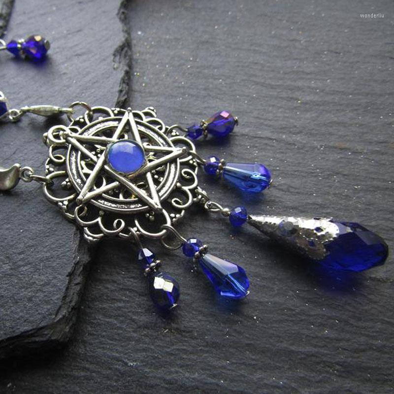 Chains Blue Magick Pentacle Necklace Wiccan Jewelry Pagan Wedding Gift Handfasting Pentagram
Chains Blue Magick Pentacle Necklace Wiccan Jewelry Pagan Wedding Gift Handfasting Pentagram