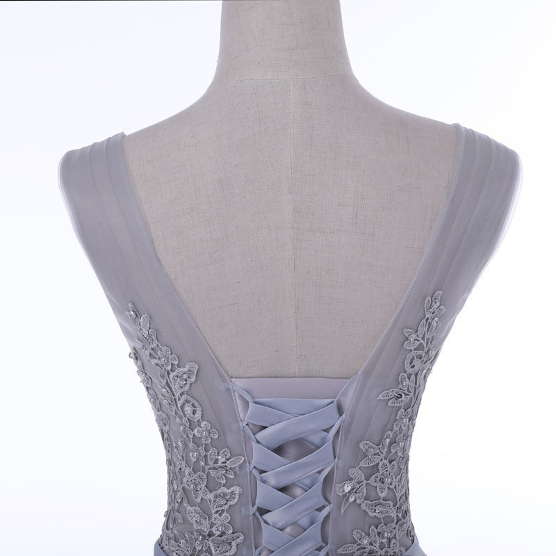 Party Dresses FADISTEE Vestido De Festa Sweet pink Lace V-neck Long Evening Dress Bride Party Sexy Backless beads pearls Prom Dresses lace-up 230217