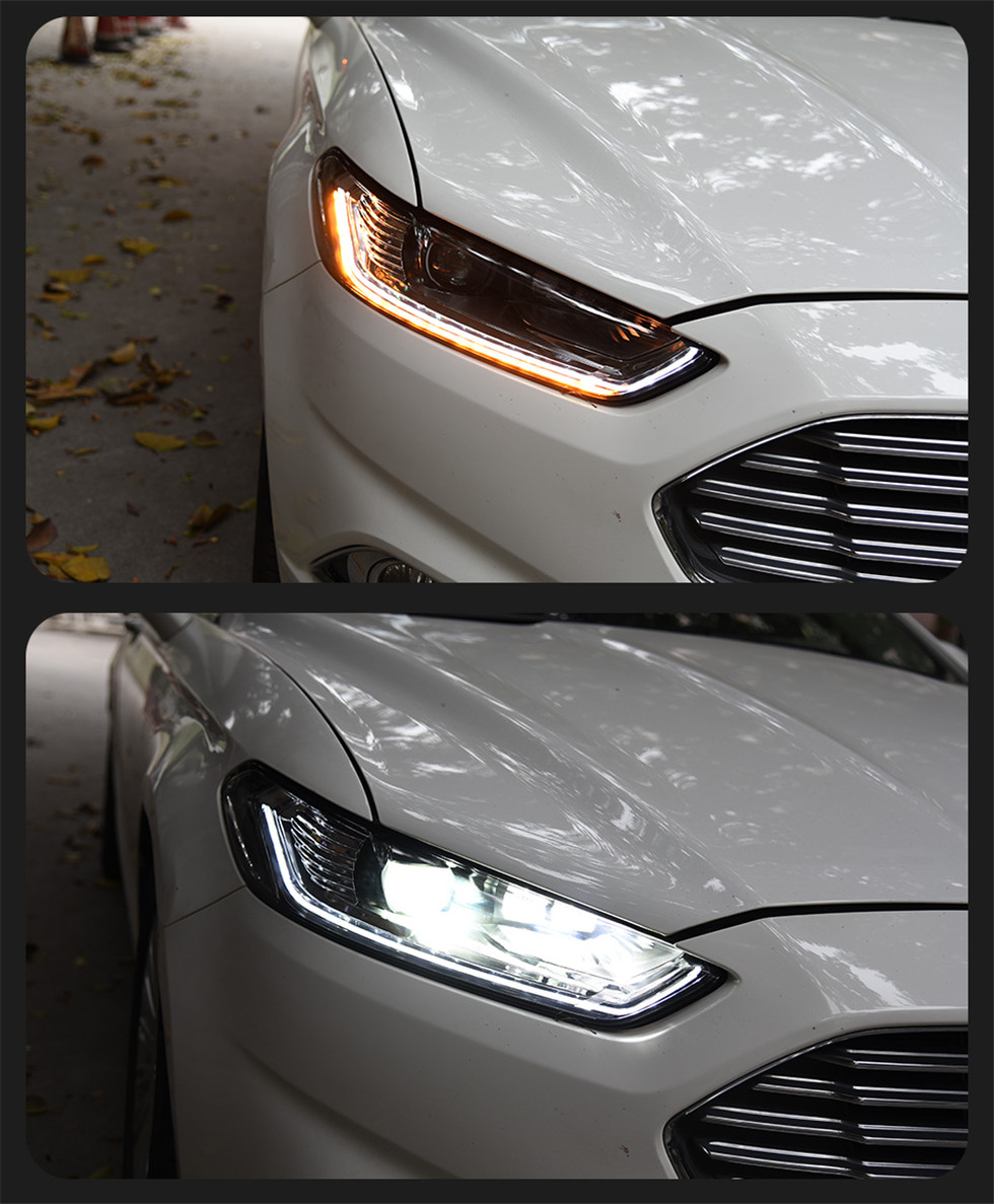 Car Goods For Ford Fusion Mondeo 20 13-20 16 Head lamp LED Headlight LED Dual Projector Headlights Replacement