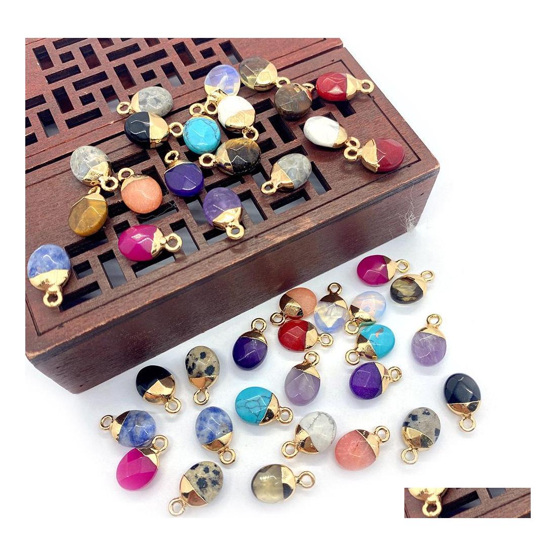 Charms 8X14Mm Gold Edge Natural Crystal Oval Faceted Stone Rose Quartz Turquoise Pendants Trendy For Jewelry Making Sport1 Drop Deli Dhy7M
Charms 8X14Mm Gold Edge Natural Crystal Oval Faceted Stone Rose Quartz Turquoise Pendants Trendy For Jewelry Making Sport1 Drop Deli Dhy7M