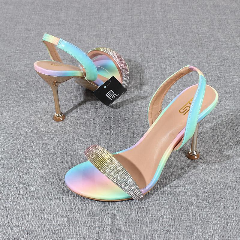 Sandals Size 42 Fashion High Heel 2023 Summer Crystal Lined Strap Open Toe Mixed Color Stiletto Women SandalsSandals, Blue
Sandals Size 42 Fashion High Heel 2023 Summer Crystal Lined Strap Open Toe Mixed Color Stiletto Women SandalsSandals, Blue
