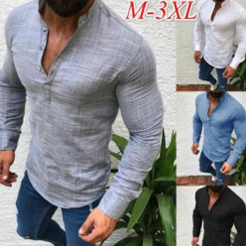Men' T Shirts Men Button Slim Blouse Tops Summer Male Long Sleeve Solid Office Workwear HTZ-629, Black
Men' T Shirts Men Button Slim Blouse Tops Summer Male Long Sleeve Solid Office Workwear HTZ-629, Black