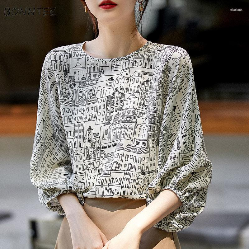 Women's Blouses Print Women Minimalist Style Summer Chic Blusas Femininas Loose Tops All-match Casual Lady Stylish O-neck Elegant Basic, As shown
Women's Blouses Print Women Minimalist Style Summer Chic Blusas Femininas Loose Tops All-match Casual Lady Stylish O-neck Elegant Basic, As shown