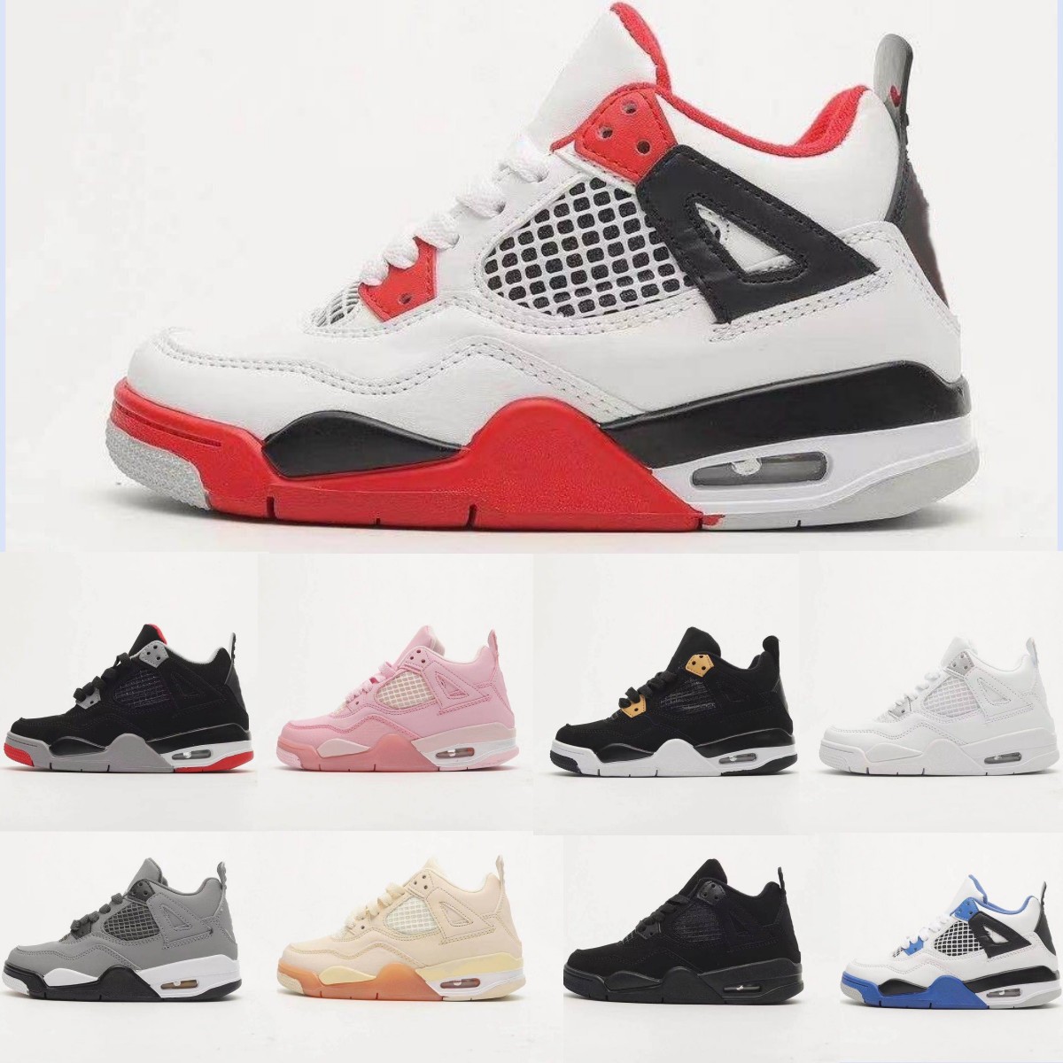 4s kids shoes Jumpman 4 boys basketball shoe Children black mid sneaker Chicago designer military cat trainers baby kid youth toddler infants
4s kids shoes Jumpman 4 boys basketball shoe Children black mid sneaker Chicago designer military cat trainers baby kid youth toddler infants