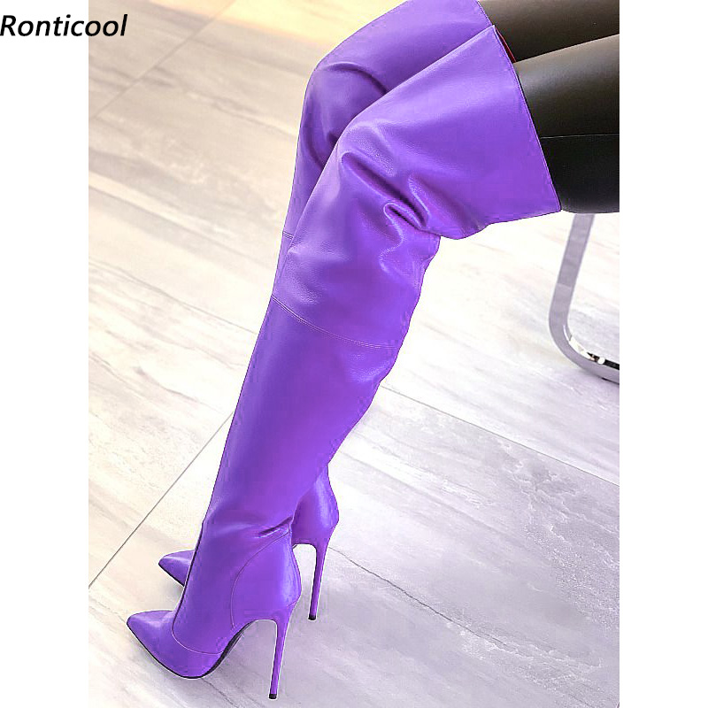 Ronticool Handmade Women Winter Over The Knee Boots Faux Leather Sexy Stiletto Heels Pointed Toe Purple Dress Shoes Us Size 5-15, B0892 black
Ronticool Handmade Women Winter Over The Knee Boots Faux Leather Sexy Stiletto Heels Pointed Toe Purple Dress Shoes Us Size 5-15, B0892 black
