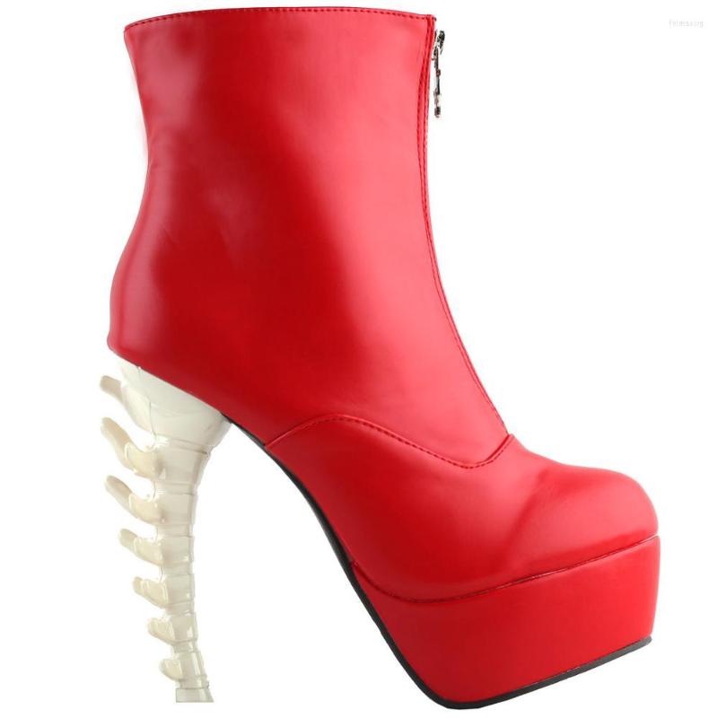 Dress Shoes LF80705 SHOW STORY Cool Red Beige Skull Zipper High-top Bone Heels Platform Ankle Boots
Dress Shoes LF80705 SHOW STORY Cool Red Beige Skull Zipper High-top Bone Heels Platform Ankle Boots