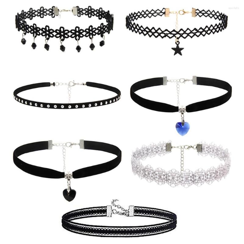 Choker 7pcs/set Gothic Punk Style Velvet Necklace For Women Vintage Sexy Lace With Pendants Girl Neck Jewelry
Choker 7pcs/set Gothic Punk Style Velvet Necklace For Women Vintage Sexy Lace With Pendants Girl Neck Jewelry
