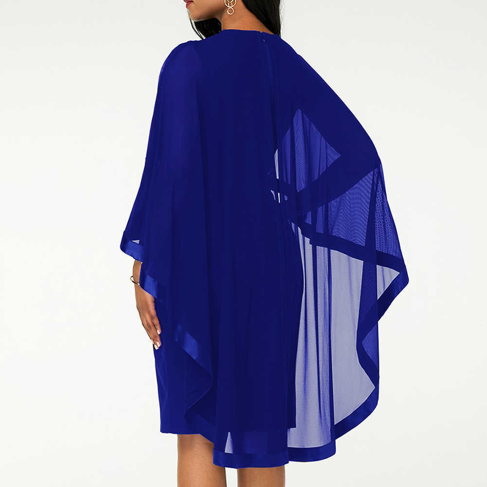 Casual Dresses Fashion Women Cape Slim Fits Round Collar Cocktail Party Banquet Bodycon Dress Collar Cocktail Party Banquet Bodycon Dress Z0216