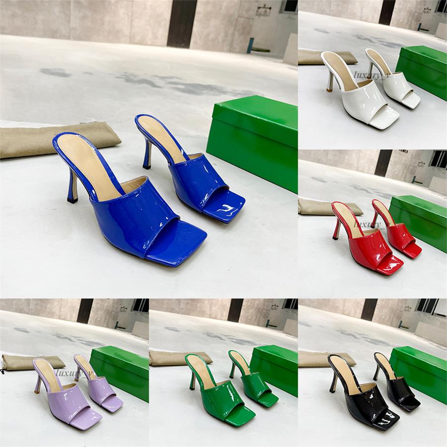 New Italy Brand Slippers STRETCH Mules Designer Women Slipper Lido Spring Slides Patent Leather High Heels Fashion Summer Beach Flip Flops, Color 3 
New Italy Brand Slippers STRETCH Mules Designer Women Slipper Lido Spring Slides Patent Leather High Heels Fashion Summer Beach Flip Flops, Color 3