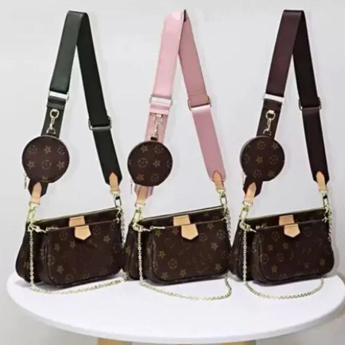 Luxury Tote Shoulder Bag Purse Designer Handbag Messager Bags Brand Crossbody Totes pu leather Womens mini 3PCS/set coin purse Composite Old Flower 25CM Damier 9913#