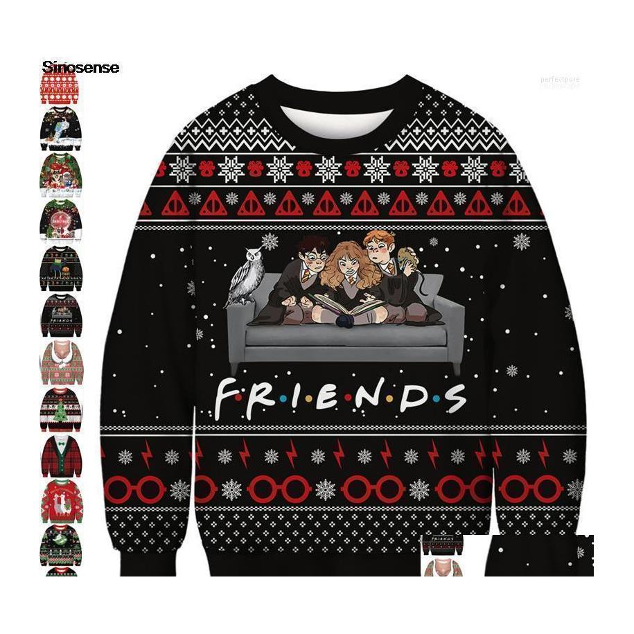Men'S Sweaters Mens Ugly Christmas Sweater 3D Funny Print Jumpers Tops Men Women Autumn Long Sleeve Crewneck Holiday Party Xmas Swea Dhjlw, Bft144
Men'S Sweaters Mens Ugly Christmas Sweater 3D Funny Print Jumpers Tops Men Women Autumn Long Sleeve Crewneck Holiday Party Xmas Swea Dhjlw, Bft144