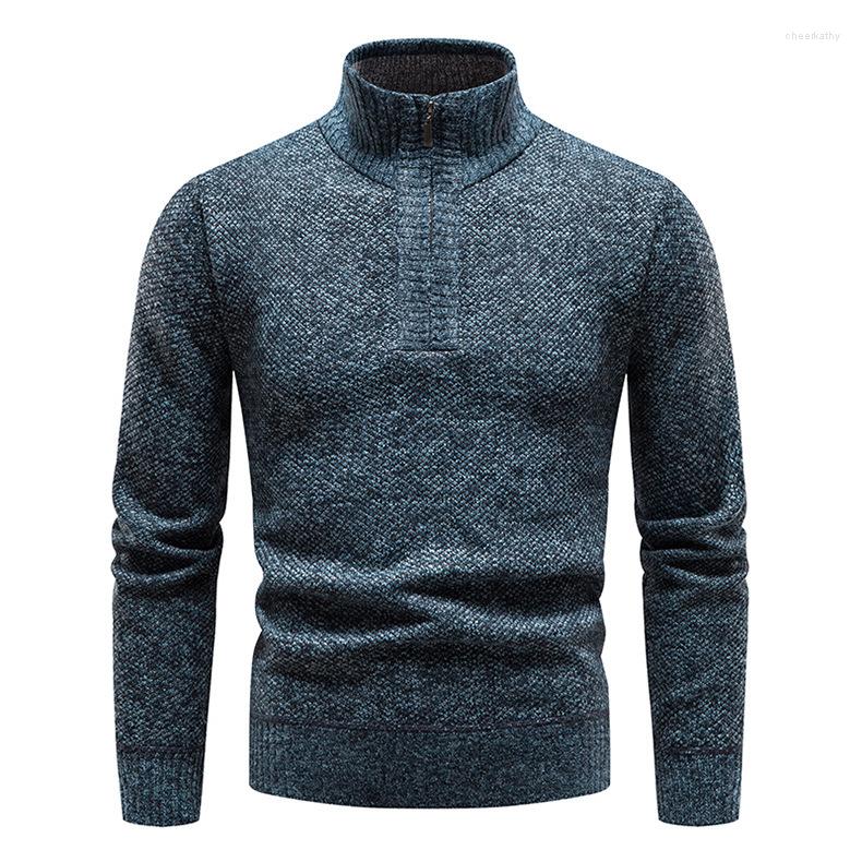 Men's Sweaters 2023 Winter Men's Thicker Sweater Half Zipper Turtleneck Warm Pullover Quality Male Slim Knitted Wool, Blue
Men's Sweaters 2023 Winter Men's Thicker Sweater Half Zipper Turtleneck Warm Pullover Quality Male Slim Knitted Wool, Blue