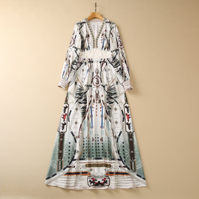 2023 Spring Stars Paisley Print Beaded Dress Long Sleeve V-Neck Chains Printed Rhinestone Long Maxi Casual Dresses S3F161938, Multi
2023 Spring Stars Paisley Print Beaded Dress Long Sleeve V-Neck Chains Printed Rhinestone Long Maxi Casual Dresses S3F161938, Multi