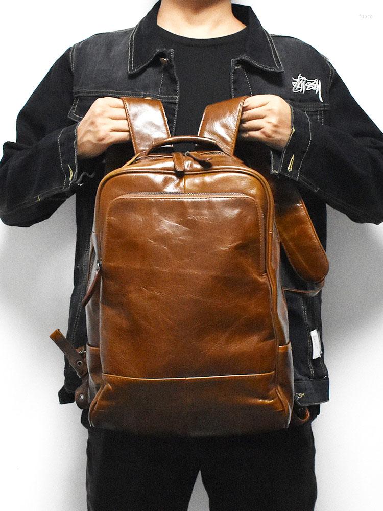 Backpack Luxury Men's Genuine Leather Soft 15 Inch Notebook Laptop Bag Black Teen Fashion Vintage Waterproof Travel Big Bagpack
Backpack Luxury Men's Genuine Leather Soft 15 Inch Notebook Laptop Bag Black Teen Fashion Vintage Waterproof Travel Big Bagpack