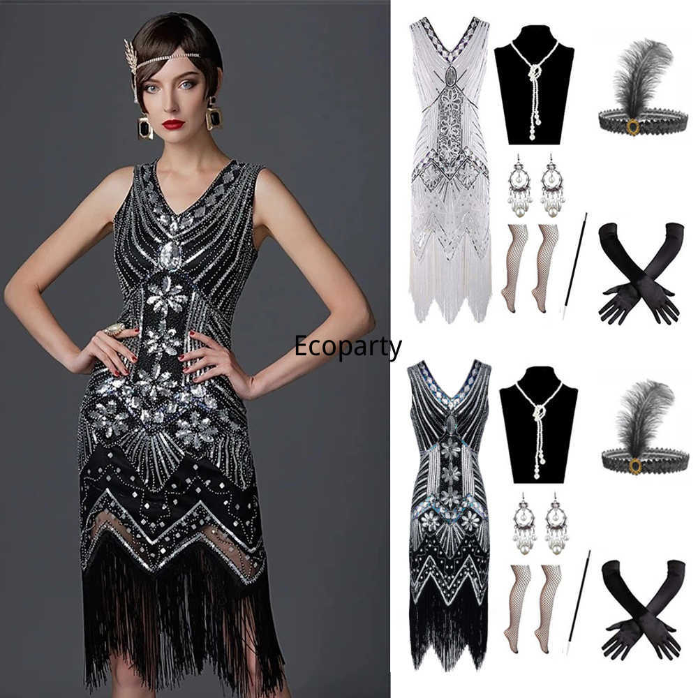 Casual Dresses New Women 1920s Retro Elegant Flapper Dress Great Gatsby Party Cosplay Sleeveless Sequin Beaded Tassel Dresses Female Vestidos Z0216, Green
Casual Dresses New Women 1920s Retro Elegant Flapper Dress Great Gatsby Party Cosplay Sleeveless Sequin Beaded Tassel Dresses Female Vestidos Z0216, Green
