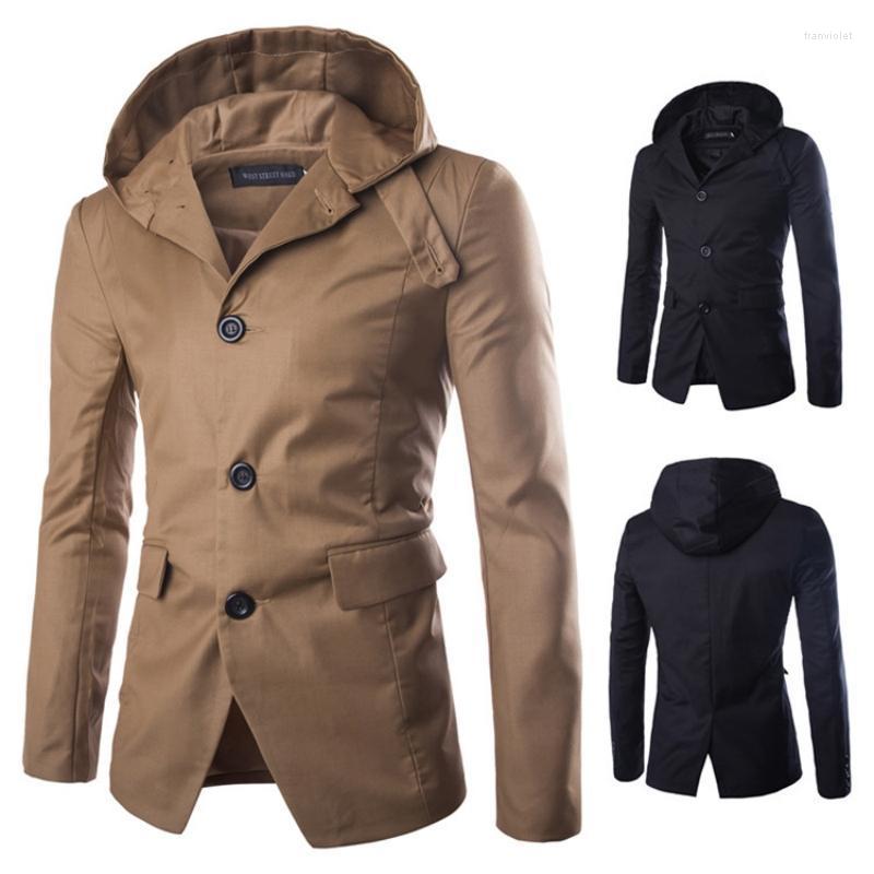 Men's Trench Coats Autumn And Winter Mid-length Windbreaker Jacket Long-sleeved Hooded Cardigan Fashion JacketMen's Fran22, Black
Men's Trench Coats Autumn And Winter Mid-length Windbreaker Jacket Long-sleeved Hooded Cardigan Fashion JacketMen's Fran22, Black