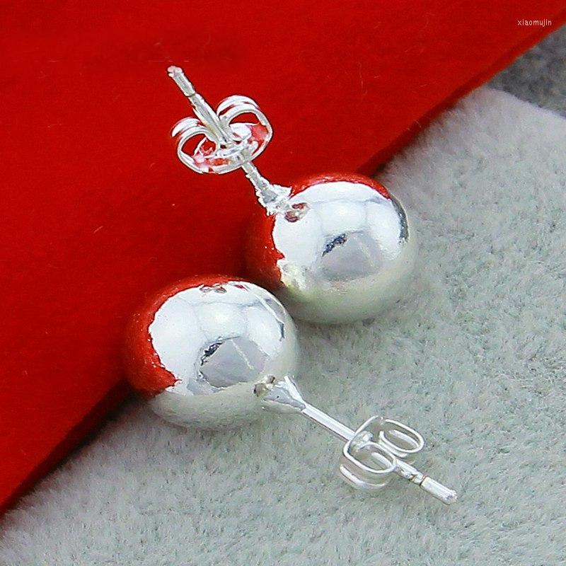 Hoop Earrings 925 Sterling Silver 8mm/10mm Round Circle Solid Ball Bead Stud Earring Woman Fashion Wedding Engagement Jewelry
Hoop Earrings 925 Sterling Silver 8mm/10mm Round Circle Solid Ball Bead Stud Earring Woman Fashion Wedding Engagement Jewelry