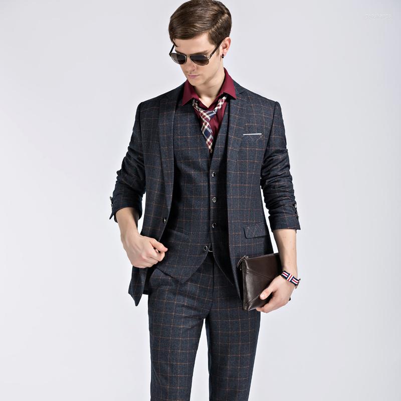 Men' Suits Jacket Pants Vest Men Boutique Fashion Slim Business Casual Blue/Gray High-end Social Formal Suit Wedding Groom Groomsmen Party
Men' Suits Jacket Pants Vest Men Boutique Fashion Slim Business Casual Blue/Gray High-end Social Formal Suit Wedding Groom Groomsmen Party