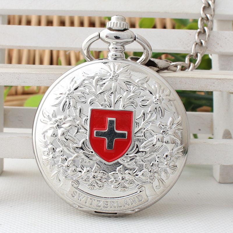 Pocket Watches Silver Antique Mechanical Watch Retro Hand Wind Swiss Red Cross Classic Men's And Women's Birthday Gift TJX078, Picture shown
Pocket Watches Silver Antique Mechanical Watch Retro Hand Wind Swiss Red Cross Classic Men's And Women's Birthday Gift TJX078, Picture shown