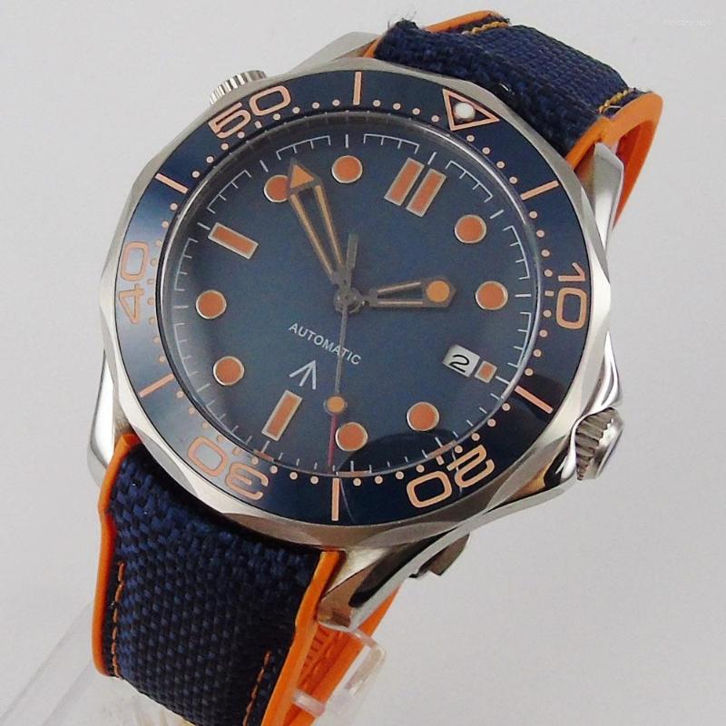 Wristwatches Fashional 41mm Orange Automatic Men Watch See Through Back Sapphire Glass MIYOTA Movement Rubber Band Rotating Bezel, Solid steel back
Wristwatches Fashional 41mm Orange Automatic Men Watch See Through Back Sapphire Glass MIYOTA Movement Rubber Band Rotating Bezel, Solid steel back