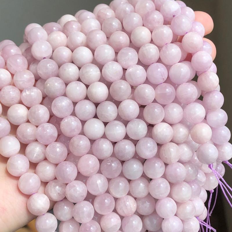 Beads Other Natural Stone Kunzite Purple Spodumene Round Loose Spacer For Jewelry Making Diy Elegant Bracelet Necklace 7.5incheOther
Beads Other Natural Stone Kunzite Purple Spodumene Round Loose Spacer For Jewelry Making Diy Elegant Bracelet Necklace 7.5incheOther