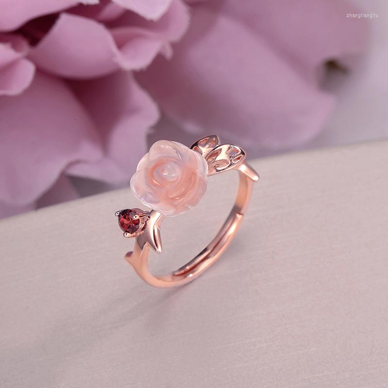 Cluster Rings Fine Jewelry Silver For Women Rose Quartz Natural Gemstone Flower Pink Romantic Cute Wedding Ring CCRI025
Cluster Rings Fine Jewelry Silver For Women Rose Quartz Natural Gemstone Flower Pink Romantic Cute Wedding Ring CCRI025