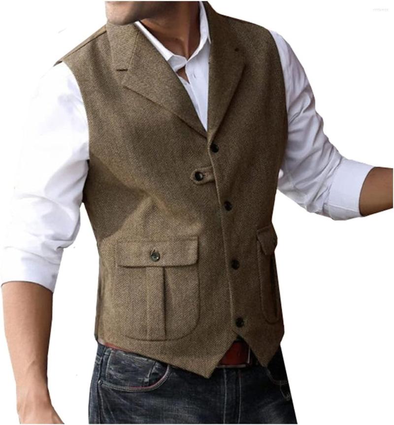 Men's Vests Fashion Vintage Brown Green Men Vest Costum Homme Wedding Groom Wear Flap Pocket Terno Masculino Slim Fit Suits Only 1, Burgundy
Men's Vests Fashion Vintage Brown Green Men Vest Costum Homme Wedding Groom Wear Flap Pocket Terno Masculino Slim Fit Suits Only 1, Burgundy