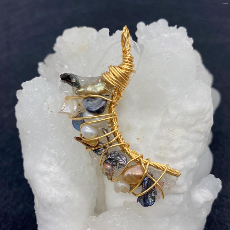 Pendant Necklaces Natural Freshwater Pearl Rough Stone Crystal Inlaid Winding Charm Making DIY Jewelry Necklace Earring Accessorie
Pendant Necklaces Natural Freshwater Pearl Rough Stone Crystal Inlaid Winding Charm Making DIY Jewelry Necklace Earring Accessorie