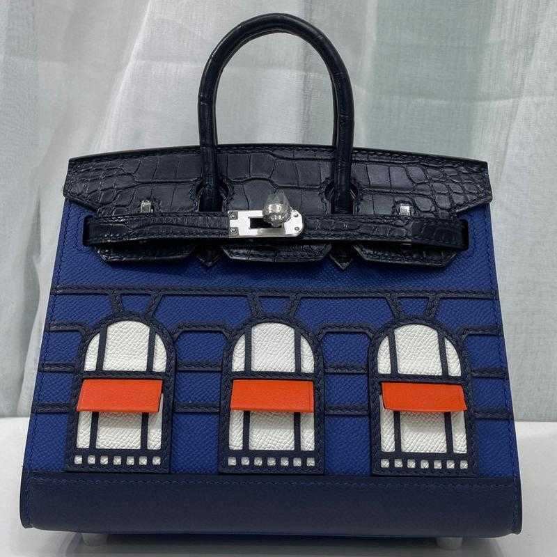 Designer Birkin Herme Bags Crocodile leather bag Mini womens house bag Fashion handbag Leather handstitched 20CM womens bag 18lil, Black
Designer Birkin Herme Bags Crocodile leather bag Mini womens house bag Fashion handbag Leather handstitched 20CM womens bag 18lil, Black
