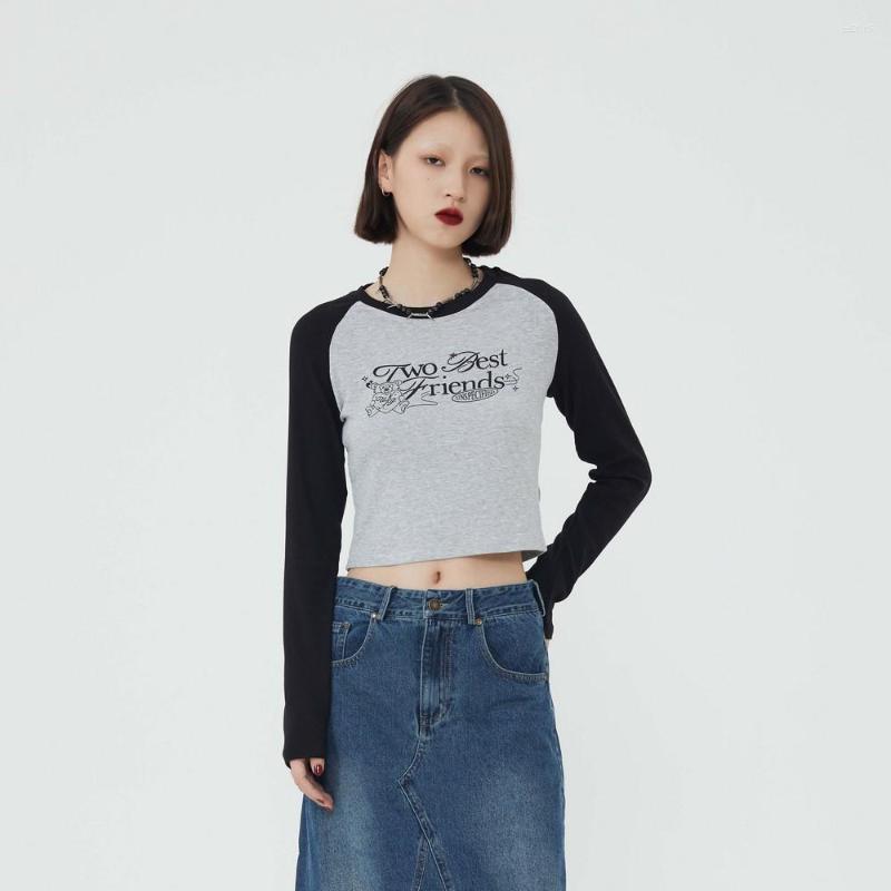 Women's T Shirts Color Block Designer Midriff Women's Shirt Slim Fit Letter Print Graphic Tees Long Sleeve Tops Spring Fashion, Gray
Women's T Shirts Color Block Designer Midriff Women's Shirt Slim Fit Letter Print Graphic Tees Long Sleeve Tops Spring Fashion, Gray