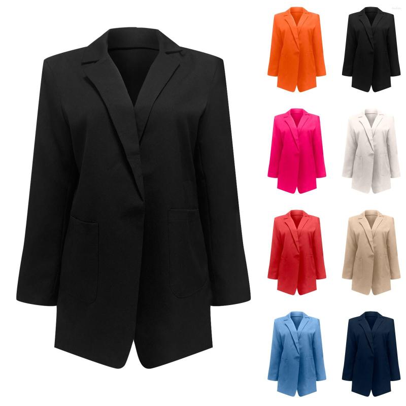 Women's Suits 2023 Women Solid Colors Long Sleeve Open Front Pocket Cardigan Formal Suit Jacket Casual Notched Collar Blazers Coat, Black
Women's Suits 2023 Women Solid Colors Long Sleeve Open Front Pocket Cardigan Formal Suit Jacket Casual Notched Collar Blazers Coat, Black