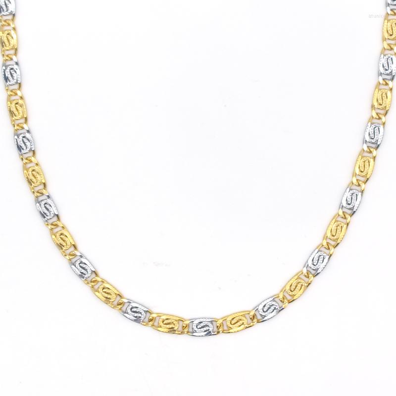 Chains FS Arrival Exquisite Ity Two-Tone Gold Plated Copper Necklace Jewelry For Man And Women
Chains FS Arrival Exquisite Ity Two-Tone Gold Plated Copper Necklace Jewelry For Man And Women