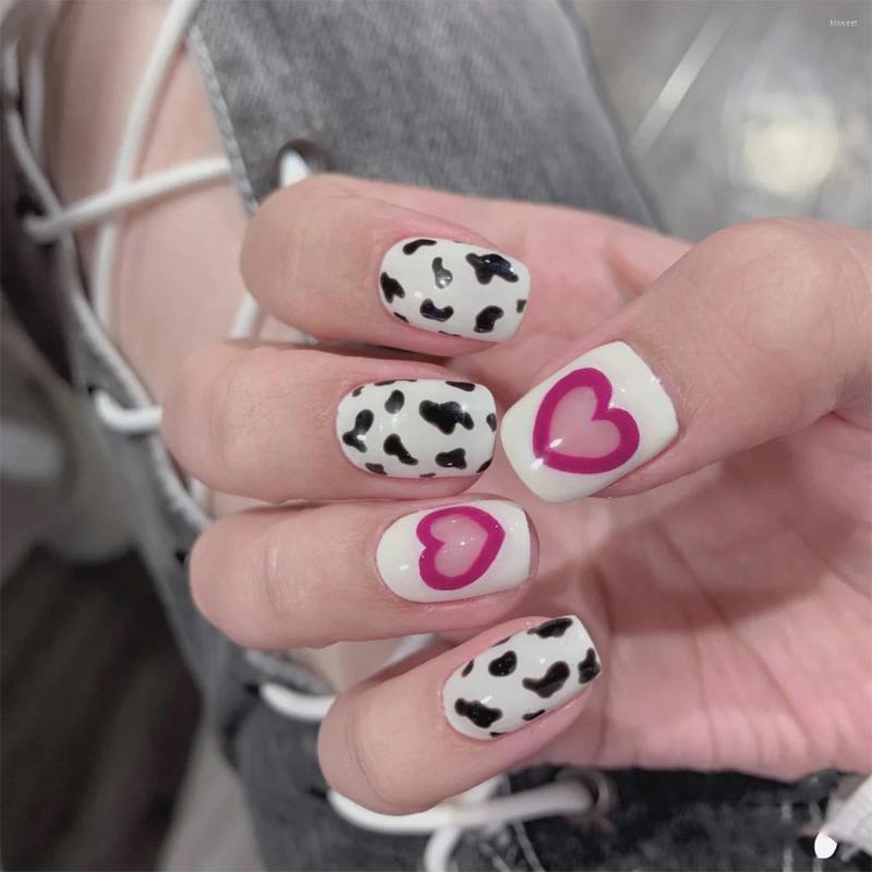 False Nails 24pcs Kawaii Press On LOVE Fake With Glue Full Cover Cows Nail Tips Detachable Stick Short Art, Jp995
False Nails 24pcs Kawaii Press On LOVE Fake With Glue Full Cover Cows Nail Tips Detachable Stick Short Art, Jp995