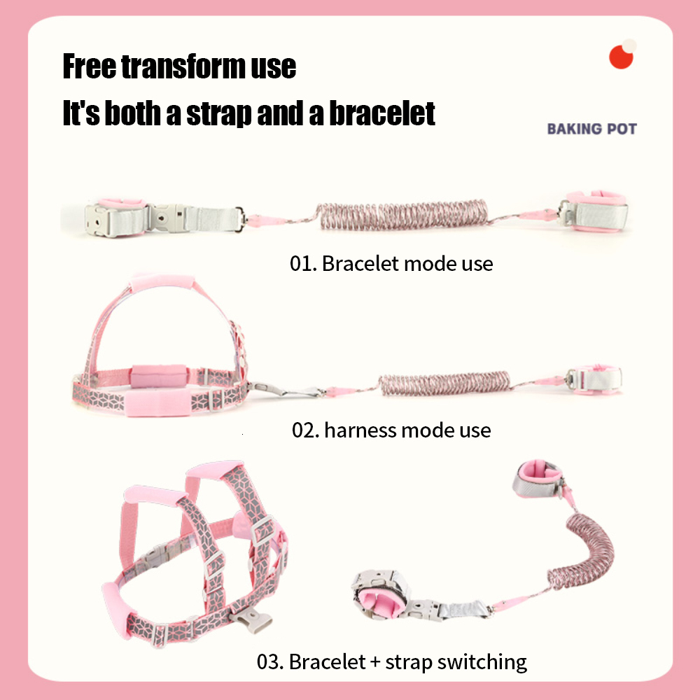 Baby Walking Wings Toddler Leash AntiLost Wristband Reflective Harness Child Lock for Outdoor Anti Lost Wrist Link Strap Rope Kids Safety Products 230