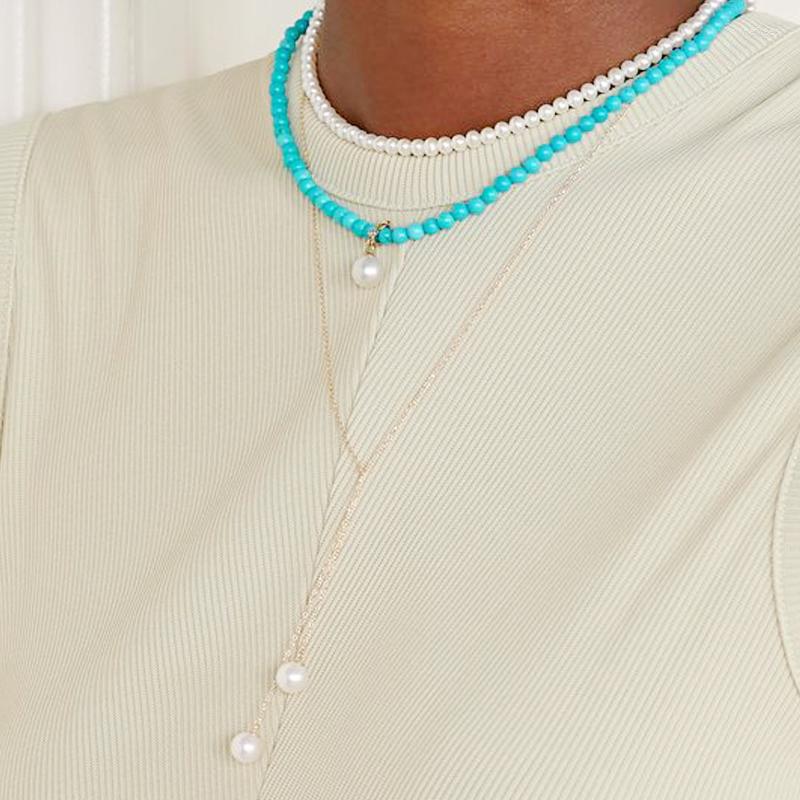 Choker 4mm Blue Stone Beaded Short Necklace Fashion Classic Natural Freshwater Pearl Pendant Jewelry For Man Women Exquisite Matching
Choker 4mm Blue Stone Beaded Short Necklace Fashion Classic Natural Freshwater Pearl Pendant Jewelry For Man Women Exquisite Matching