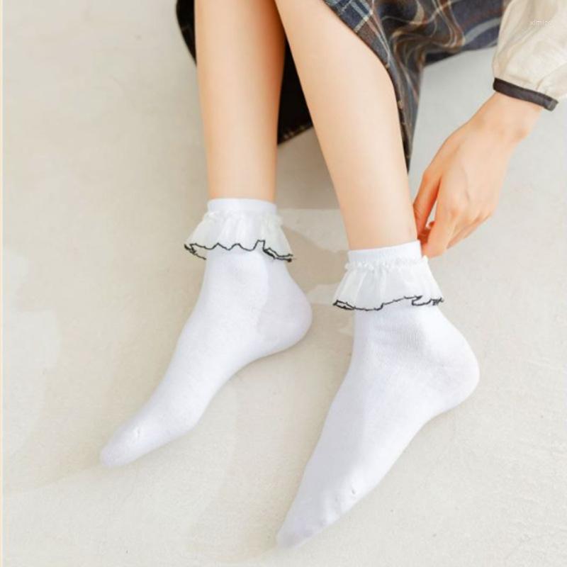 Women Socks Pure Color Tube Female Autumn And Winter Style Lolita Japanese Lace Girl JK, Black
Women Socks Pure Color Tube Female Autumn And Winter Style Lolita Japanese Lace Girl JK, Black