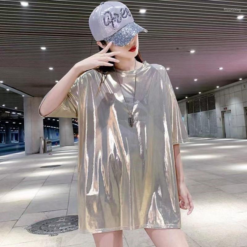 Women' T Shirts Women Glittering T-shirt Men Reflective Hip-hop Couple Summer Brand Loose Student Short-sleeved Fashion Casual Tops Tees, Gray
Women' T Shirts Women Glittering T-shirt Men Reflective Hip-hop Couple Summer Brand Loose Student Short-sleeved Fashion Casual Tops Tees, Gray