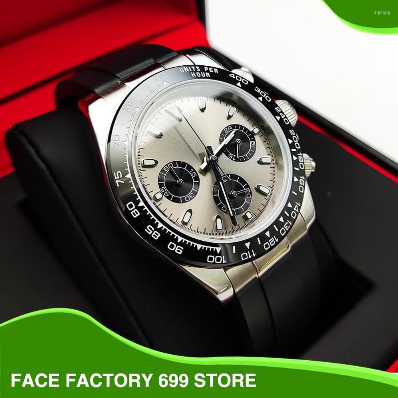 Montre-bracelets Dernier luxe 39 mm MONTRE MENSE MORDE VK63 Mouvement Sapphire Glass Panda Cada Three Eyes Chronograph pour les hommes décontract