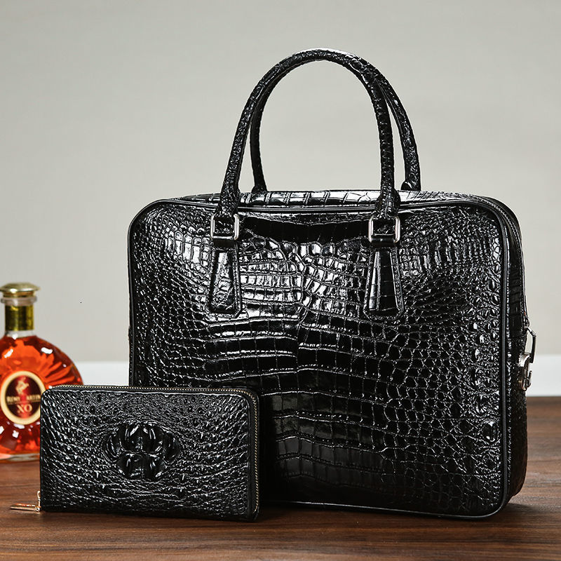 Briefcases Luxury Skin Genuine Leather Business Mens Briefcase Alligator Shoulder Bag Men Messenger Laptop Computer 230216, Brown
Briefcases Luxury Skin Genuine Leather Business Mens Briefcase Alligator Shoulder Bag Men Messenger Laptop Computer 230216, Brown