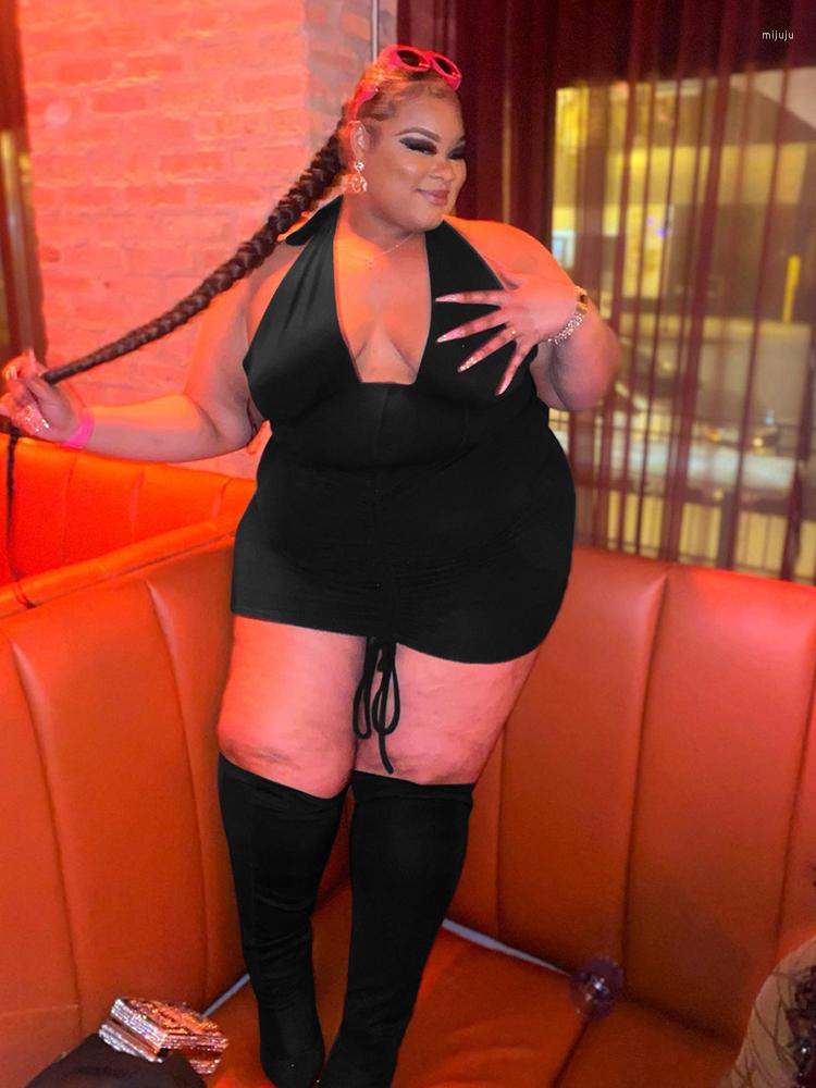 Plus Size Dresses Summer Women 2023 Halter Sexy Short Dress Backless Clubwear Black Tight Wholesale Bulk Drop
Plus Size Dresses Summer Women 2023 Halter Sexy Short Dress Backless Clubwear Black Tight Wholesale Bulk Drop