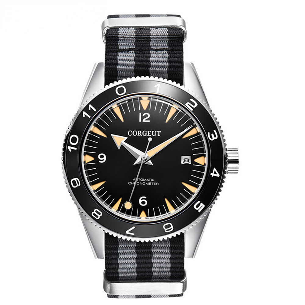 Wrist watch Corgeut 41mm Automatic Mechanical Men Luxury Military 007 Clock Nylon Strap Luminous Waterproof Calendar Male WristWatch
Wrist watch Corgeut 41mm Automatic Mechanical Men Luxury Military 007 Clock Nylon Strap Luminous Waterproof Calendar Male WristWatch