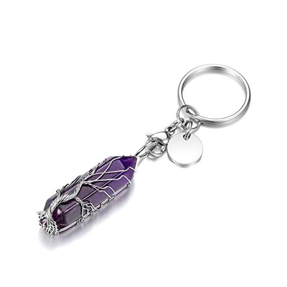 Key Rings Natural Pink Quartz Gem Stone Ring Copper Wire Tree Of Life Keychain Healing Amethyst Crystal Chain Jewelry Drop Delivery Dhatd
Key Rings Natural Pink Quartz Gem Stone Ring Copper Wire Tree Of Life Keychain Healing Amethyst Crystal Chain Jewelry Drop Delivery Dhatd