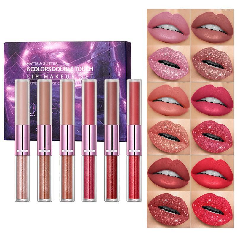 Lip Gloss Double Long Lasting Double-Ended With A Bright Finish Professional Makeup Lipstick Shimmery Glosses For, 6pcs
Lip Gloss Double Long Lasting Double-Ended With A Bright Finish Professional Makeup Lipstick Shimmery Glosses For, 6pcs