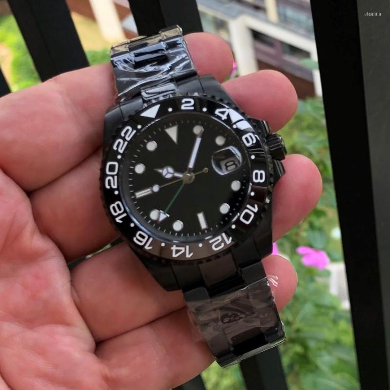 Wristwatches 40mm GEERVO No Logo Sapphire Crystal Black Luminous Dial Asian 3804 GMT Automatic Movement Ceramic Bezel PVD Case Men's, Picture shown
Wristwatches 40mm GEERVO No Logo Sapphire Crystal Black Luminous Dial Asian 3804 GMT Automatic Movement Ceramic Bezel PVD Case Men's, Picture shown