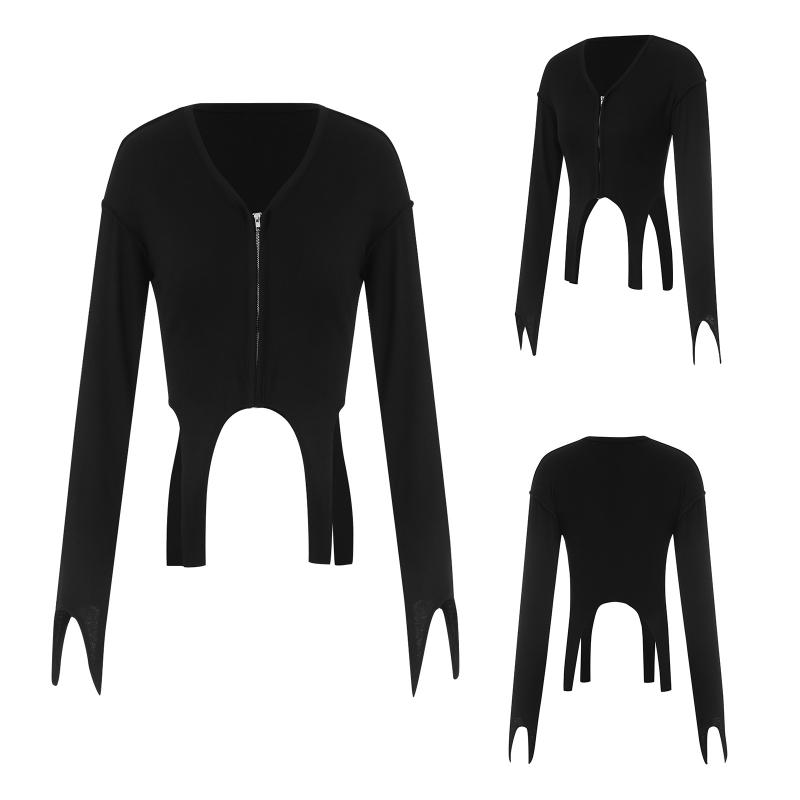 Women' T Shirts 2023 Women Irregular Short Adults Slim-fitting Solid Color Long Sleeve V-neck Cardigan With Zipper Black /M/L
Women' T Shirts 2023 Women Irregular Short Adults Slim-fitting Solid Color Long Sleeve V-neck Cardigan With Zipper Black /M/L