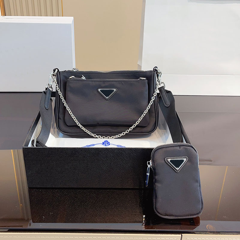 Nylon Three-In-One Bag Women Shoulder Bags Handbag Purse Plain Three-Piece Set Fashion Letter Triangle Decoration Removable Embroidered Shoulder Strap With Wallet, Blue
Nylon Three-In-One Bag Women Shoulder Bags Handbag Purse Plain Three-Piece Set Fashion Letter Triangle Decoration Removable Embroidered Shoulder Strap With Wallet, Blue