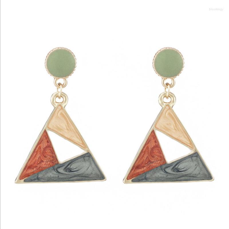 Stud Earrings Brand Designer Multicolor Hollowed Triangle Women Korean Temperament Jewelry Party Enamel Dangle
Stud Earrings Brand Designer Multicolor Hollowed Triangle Women Korean Temperament Jewelry Party Enamel Dangle