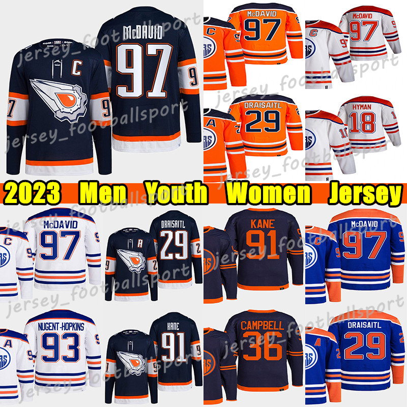 #97 Connor McDavid Reverse Retro hockey jersey #29 Leon Draisaitl #99 Wayne Gretzky Evander Kane Ryan Nugent-Hopkins Zach Hyman Cody Ceci Stuart Skinner jerseys, White women
#97 Connor McDavid Reverse Retro hockey jersey #29 Leon Draisaitl #99 Wayne Gretzky Evander Kane Ryan Nugent-Hopkins Zach Hyman Cody Ceci Stuart Skinner jerseys, White women